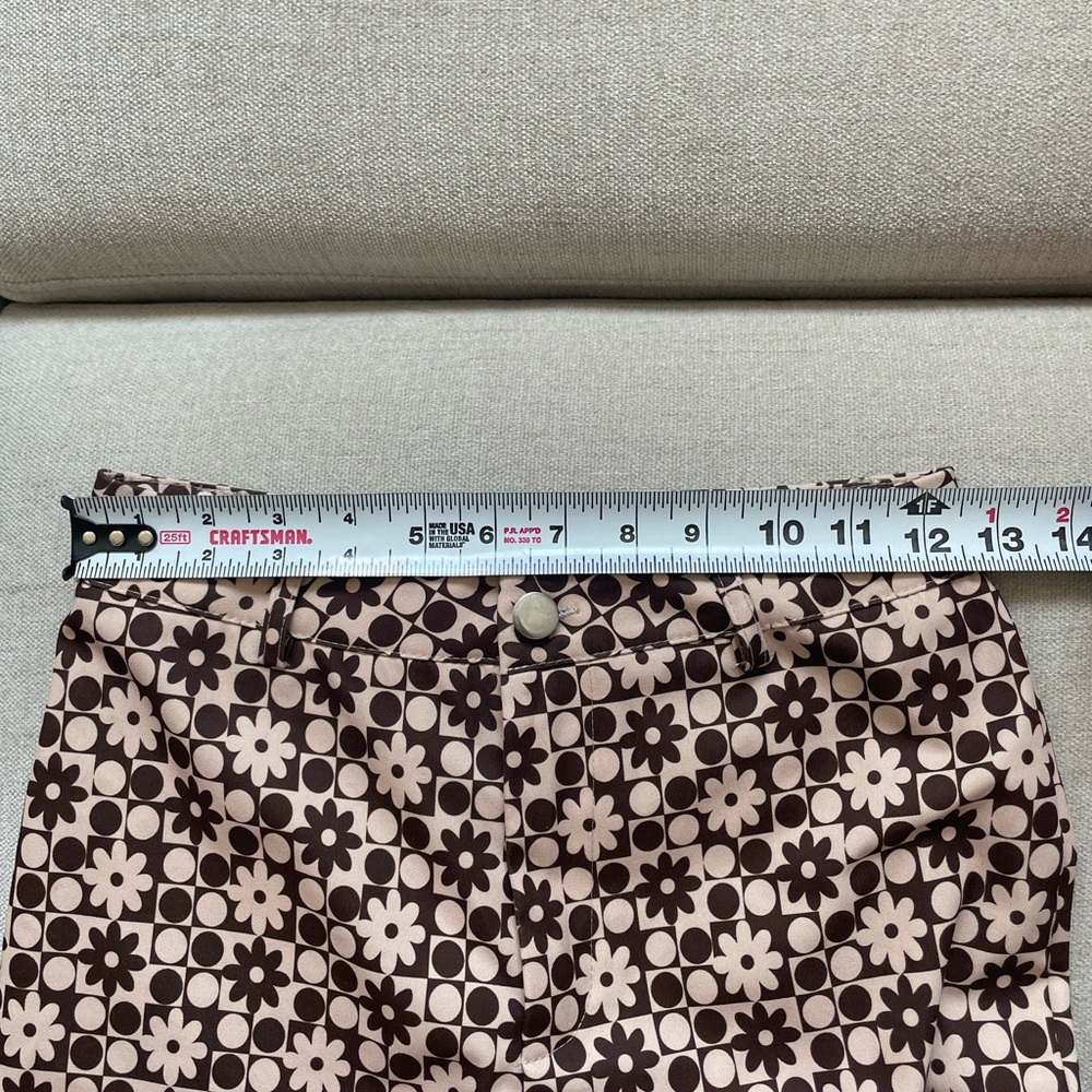 vintage checkered floral pants - Picture 7 of 9